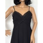 Eliza J New York Black sexy Lace pleated Trim Midi sleeveless Dress Size 4 Petite Photo 4