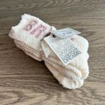 Barefoot Dreams  CozyChic Bridal Sock Set Ivory/Pink Cozy Bride Socks Photo 3