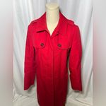 Brooks Brothers  Red Fleece 100% Cotton Trench Coat Red Size | 10 Photo 3