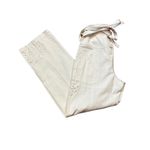 Tularosa Valentina Embroidered Pant White Size Small Cotton Beach High Rise Belt Photo 6