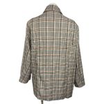 Missguided  Multicolor Tan Plaid Double Breasted Mid Length Coat Jacket Size 8 Photo 1