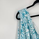 Princess Polly  Blue White Floral Front Slit Demure One Shoulder Maxi Dress Med. Photo 9