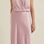 NEW Favorite Daughter Nita Sleeveless Satin Maxi Dress Pastel Lavender Pink Size 6 Photo 0