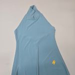 Norma Kamali Halter Turtle Side Slit Gown in Powder Blue Photo 6