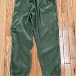 Nicole Miller green drawstring joggers. Size Small Photo 2
