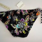Next Multicolor Floral Paisley Bikini Bottom Size Small NWT Black Photo 1