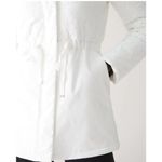 White House | Black Market Nwt  White Floral Lace Chevron Puffer Jacket Photo 3
