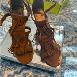 Chic Fringe Heels in Warm Brown Size 10 Photo 6