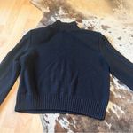 St. John SPORT Black Wool Blend Knit Sweater Gold Accent Buttons Size Small Photo 4