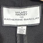 Hilary Radley For Katherine Barclay Rouched Sleeve Crepe Blazer 4 Black $100 Photo 2