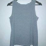 Talbots  M Summer Striped Black White Cotton Blend Tank Top Photo 1