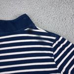 LRL Ralph Lauren Striped Quarter Zip Women 1X Pullover Sweatshirt 3/4 Sleeve Blue Photo 11