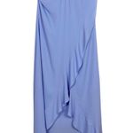 CROSBY by Mollie Burch Blue Halter Ruffle High Low Dress Size 2 Photo 0