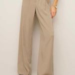 Reformation Mason High Rise Khaki Trousers Size 0P Photo 1