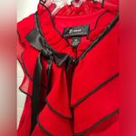 B. Wear  Red Ruffle Blouse Photo 4