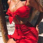 Boutique Red Two Piece Set Photo 2