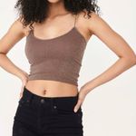 Free People Skinny Strap Brami / Mink Sparkle XS/S Photo 0