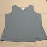 Susan Graver NWOT  Light Blue 1X Silky Breathable Tank Top Womens Photo 0