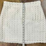 After Market  Women’s White Eyelet Mini Skirt Large Photo 2