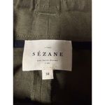 Sézane Sezane Linen Blend Women Shorts Sz 38 Belted High Waist Green Coastal Minimalist Photo 2
