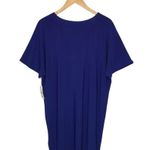 New Tash + Sophie Boxy Tee Shirt Short Sleeve Dress Blue XL Photo 2
