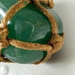 Green Color Stone Necklace in Netted Cord Unisex One Size Casual Cord Photo 12