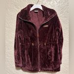 Columbia Women’s Maroon fire side long full zip sherpa fleece Jacket size medium Photo 0
