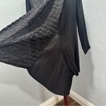 Rossi Roma Size XL Black Long Sleeve Pleated Cardigan Micropleat Dressy Layering Photo 1