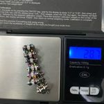 Rainbow Stainless Steel Bling Mini Motorcycle Bike Chain Bracelet 28.7g Photo 11