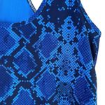 Lululemon Snakeskin Print Racerback Workout Tank Top Blue Black, XS Blue Photo 3
