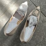 Badgley Mischka 110mm Crystal-Embellished Satin Buckle Pumps, Nude Size 8 NEW Photo 7