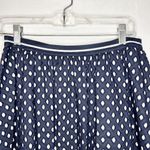 Crown & Ivy  Mini Skirt Navy Blue White Eyelet Lined Elastic Waist Size 8 Photo 1