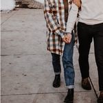 C&C California  Blue and Brown Plaid Shacket Photo 0