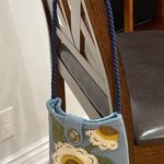 Cute handmade purse with appliqué floral with lining and pocket inside Photo 10