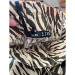 Cotton On NWT paper bag waist Linen blend Cream zebra print wide leg Pants 2 Photo 6