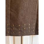 New York Clothing Company Brown Skirt w/ Metal Button Trim – Size 10, NWT Photo 5