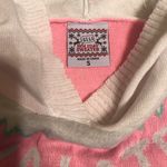 Women’s pink white teal deer ski sweater hoodie Photo 2