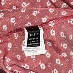 SheIn  Burgundy Floral Button Midi Dress Photo 4