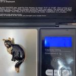 Vintage Enameled Black Cat Brooch New (Old Stock) Photo 8