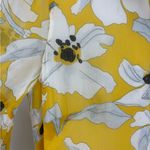 Banana Republic  yellow floral longsleeve preppy boho tiered tie maxi dress 0 NWT Photo 9