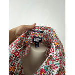 Lands' End No Iron Supima Country Rustic Wester Floral Print Shirt Size 14 Photo 2