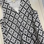 Maeve Women’s Shirt Top Size 4 White & Eyelet Black Floral Sleeveless Photo 1
