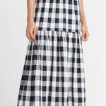 EXPRESS x Ladygang The Great Nightingale Navy Gingham Plaid Maxi Dress size 00 Photo 0