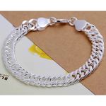 Boutique NEW Solid Curb Cuban Link Bracelet 925 Sterling Silver Statement Jewelry ‎ 8" Photo 8