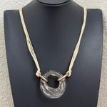 Vintage Sterling Handcrafted Glass Donut O Photo 2