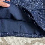 Ralph Lauren Lauren  Evening Navy Sequin Mesh Ruched Dress, Size 0 Photo 13