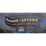 Madewell Et Sezane pants women's 4 crop chevron career dress trouser blue black Photo 6