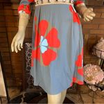 BCBGMAXAZRIA GRAY & ORANGE FLORAL PRINT MOD-LOOK BEADED DRESS NWT (M) Photo 8