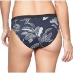 Athleta  Fiore Black‎ Floral Strappy Bikini Bottoms Large Photo 1