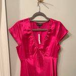 J.Crew  Fuchsia Satin V-Neck Dress Photo 2